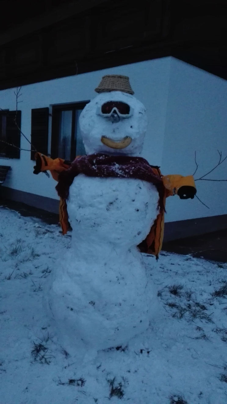 We built a snowman!